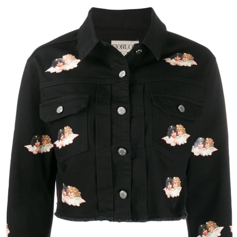 Fiorucci All Over Mini Angels Berty Denim Jacket
